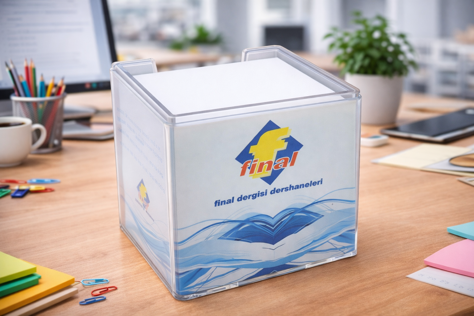 Promosyon İmalat Çiftli Küpblok Kağıtlık