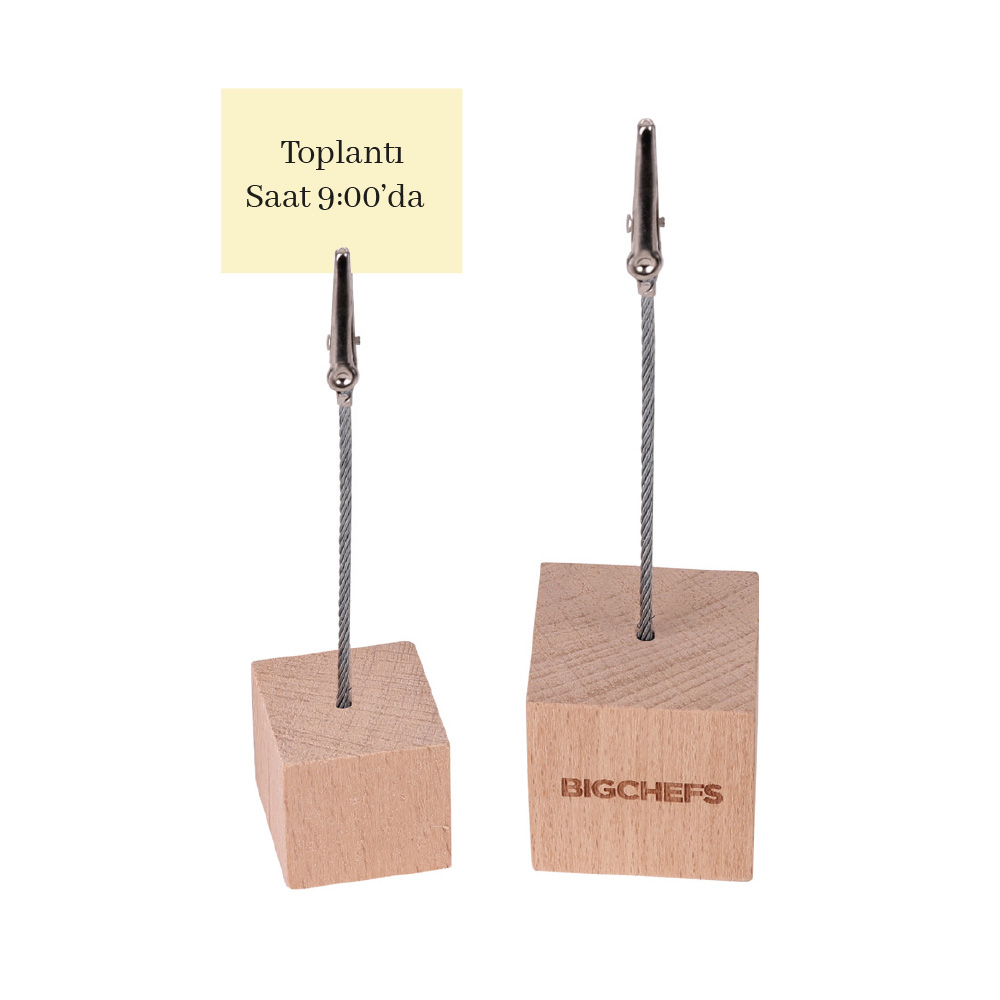 Ahşap Küp Not Tutucu