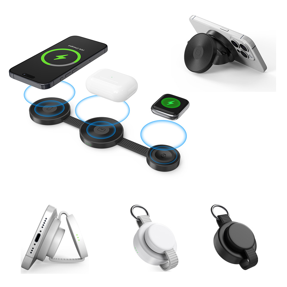 3'ü 1 Arada Wireless Kablosuz Şarj Cihazı